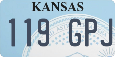 KS license plate 119GPJ