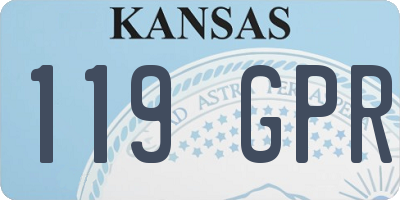 KS license plate 119GPR