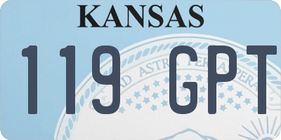 KS license plate 119GPT