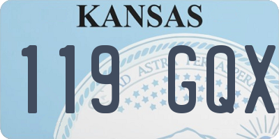 KS license plate 119GQX
