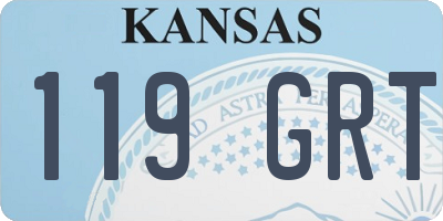 KS license plate 119GRT