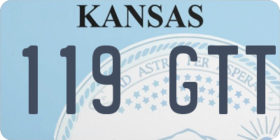 KS license plate 119GTT