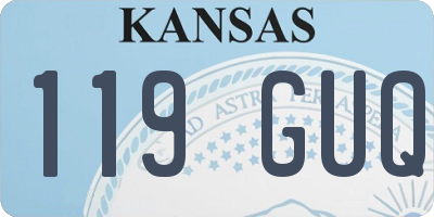 KS license plate 119GUQ