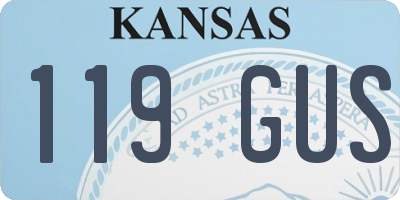 KS license plate 119GUS