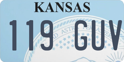 KS license plate 119GUV