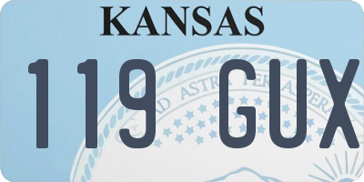 KS license plate 119GUX