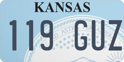 KS license plate 119GUZ