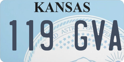 KS license plate 119GVA