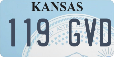KS license plate 119GVD
