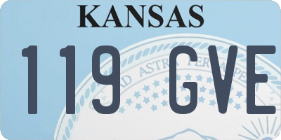 KS license plate 119GVE