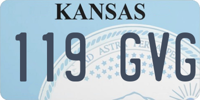 KS license plate 119GVG