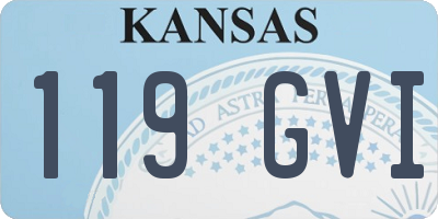 KS license plate 119GVI