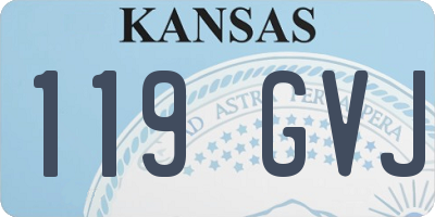 KS license plate 119GVJ