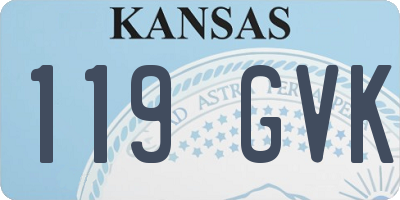 KS license plate 119GVK
