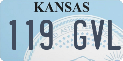 KS license plate 119GVL