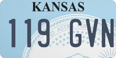 KS license plate 119GVN