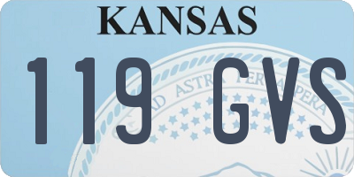 KS license plate 119GVS