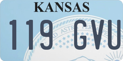 KS license plate 119GVU