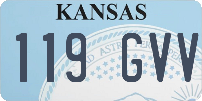 KS license plate 119GVV