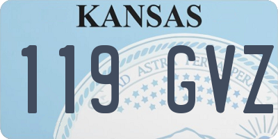 KS license plate 119GVZ