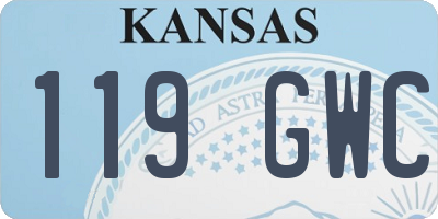 KS license plate 119GWC