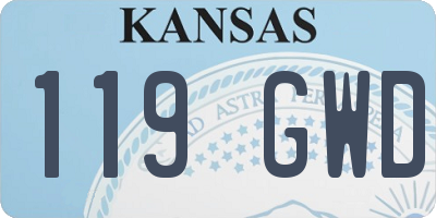 KS license plate 119GWD