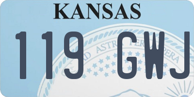 KS license plate 119GWJ
