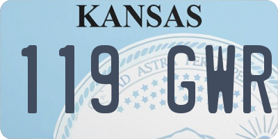 KS license plate 119GWR