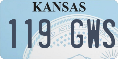 KS license plate 119GWS