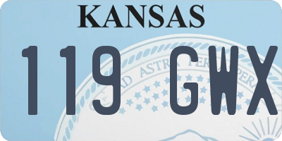 KS license plate 119GWX