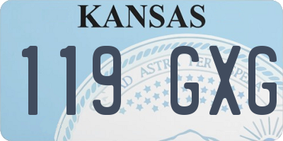 KS license plate 119GXG
