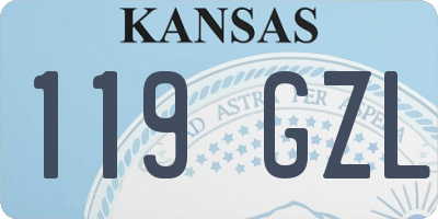 KS license plate 119GZL