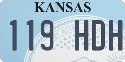 KS license plate 119HDH