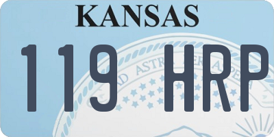 KS license plate 119HRP