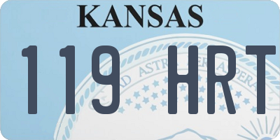 KS license plate 119HRT