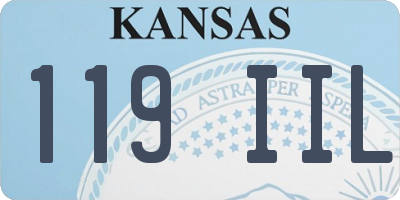 KS license plate 119IIL