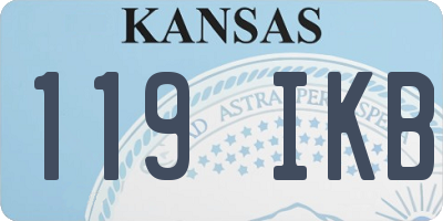 KS license plate 119IKB