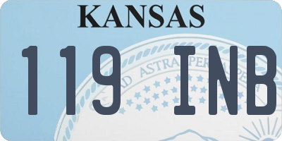 KS license plate 119INB