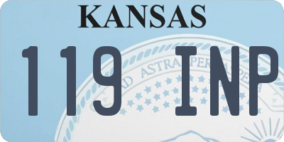 KS license plate 119INP