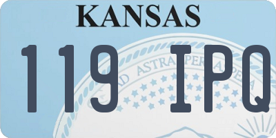 KS license plate 119IPQ