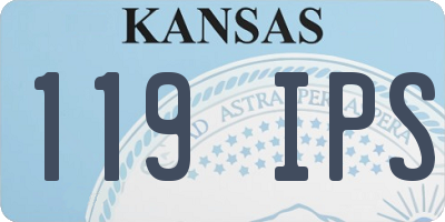 KS license plate 119IPS