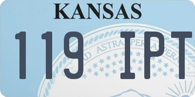 KS license plate 119IPT