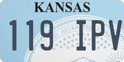 KS license plate 119IPV