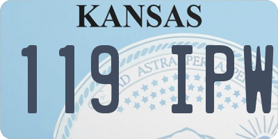 KS license plate 119IPW