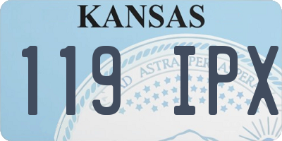KS license plate 119IPX