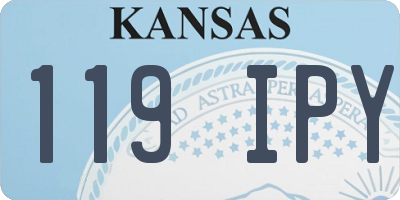KS license plate 119IPY