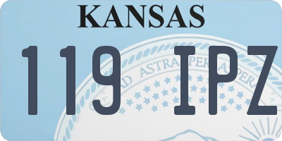 KS license plate 119IPZ