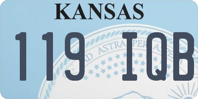 KS license plate 119IQB