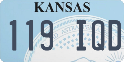 KS license plate 119IQD