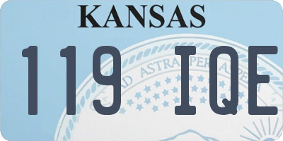 KS license plate 119IQE